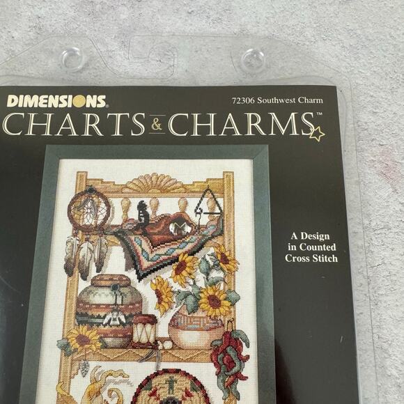 Vintage Dimensions Charts & Charms # 72306 Southwest Charm for Cross Stitch 1996 - Picture 3 of 7